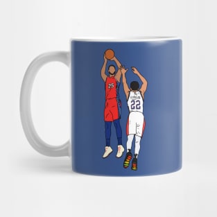 Ben Simmons Makes His First Three Mug